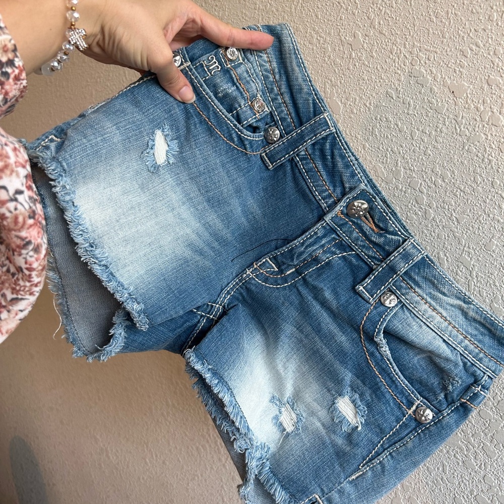 Stylish Blue Denim Shorts Miss Me